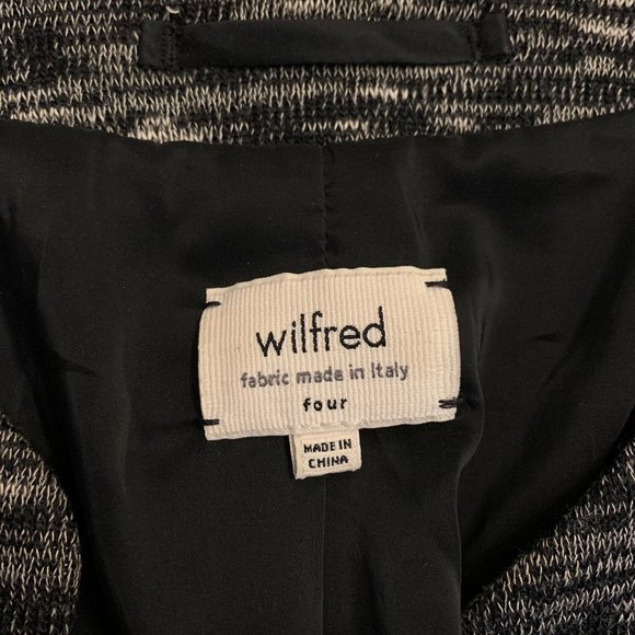 Aritzia Wilfred Black and Grey Striped Blazer - Picture 5 of 6